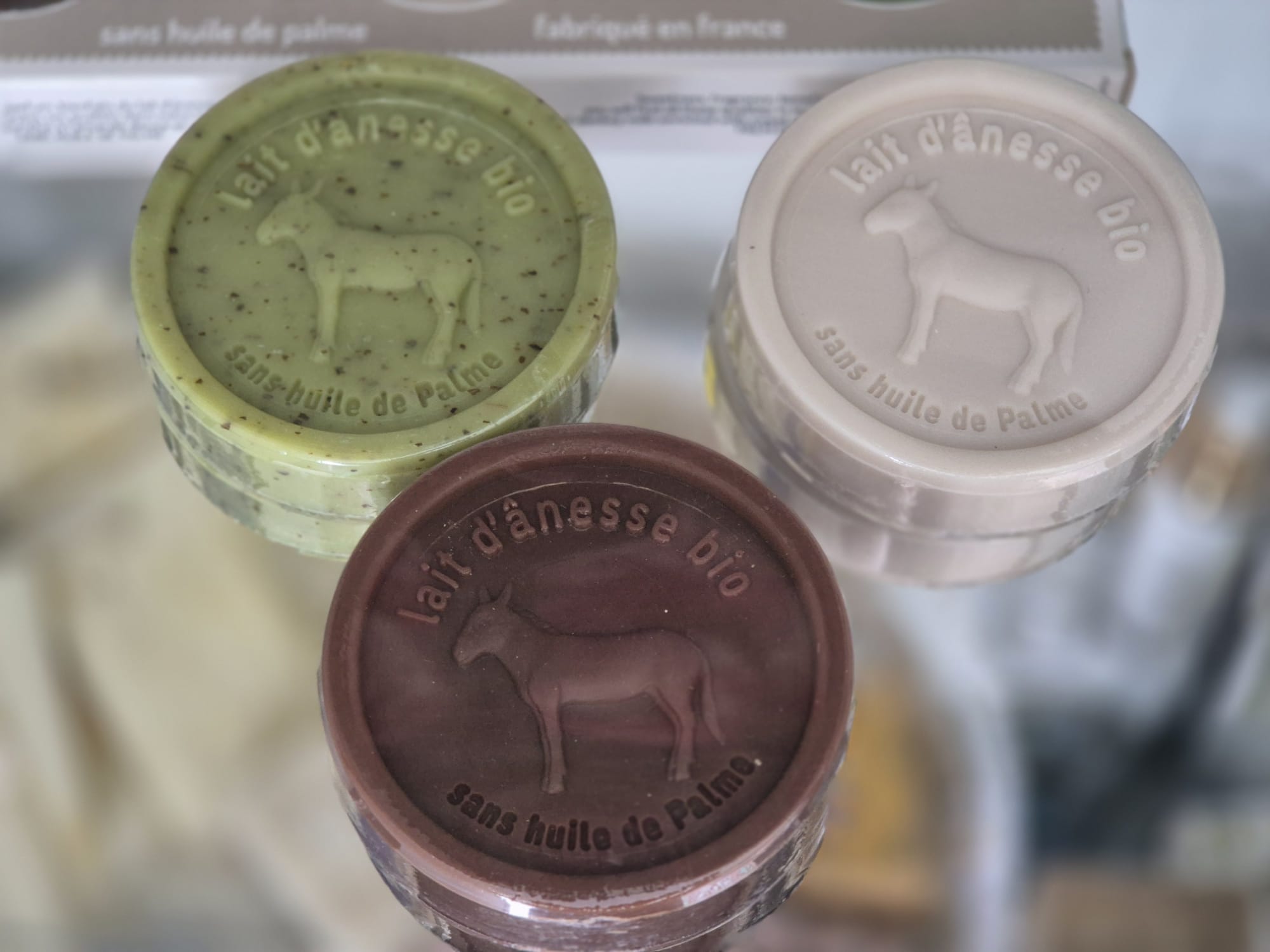 Savons rond sans huile de palme au lait frais d’ânesse 100g