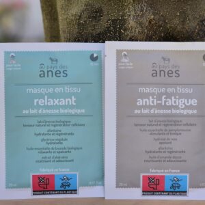 Masques visage au lait d’ânesse bio en tissu